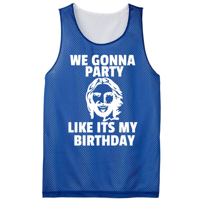 We Gonna Party Like Its My Birthday Jesus Christmas Party Gift Mesh Reversible Basketball Jersey Tank