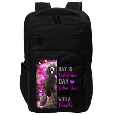 Wo Giant Poodle Dog Valentines Day Mom Dogs Cool Gift Impact Tech Backpack