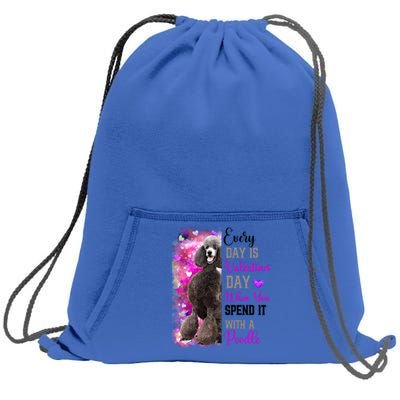 Wo Giant Poodle Dog Valentines Day Mom Dogs Cool Gift Sweatshirt Cinch Pack Bag