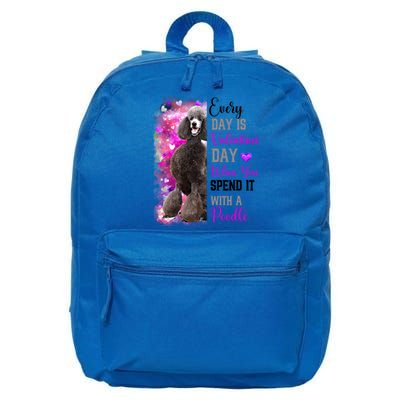 Wo Giant Poodle Dog Valentines Day Mom Dogs Cool Gift 16 in Basic Backpack