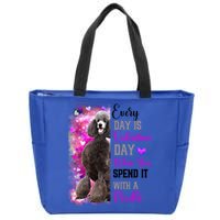 Wo Giant Poodle Dog Valentines Day Mom Dogs Cool Gift Zip Tote Bag