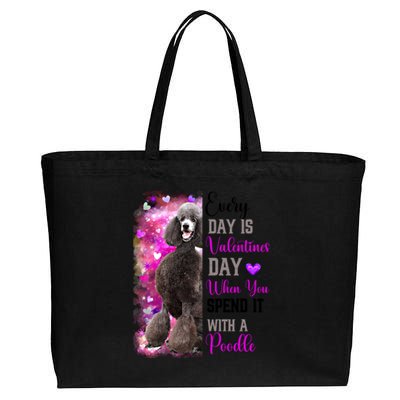 Wo Giant Poodle Dog Valentines Day Mom Dogs Cool Gift Cotton Canvas Jumbo Tote