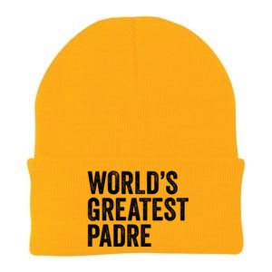 Worlds Greatest Padre Funny Dad Father Or Grandpa Gift Knit Cap Winter Beanie