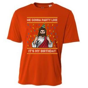 We Gonna Party Like ItS My Birthday Christmas Jesus Lovers Gift Cooling Performance Crew T-Shirt