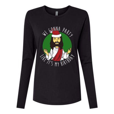 We Gonna Party Like ItS My Birthday Christmas Jesus Cute Gift Womens Cotton Relaxed Long Sleeve T-Shirt