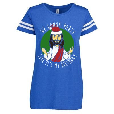 We Gonna Party Like ItS My Birthday Christmas Jesus Cute Gift Enza Ladies Jersey Football T-Shirt