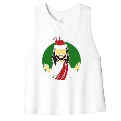 We Gonna Party Like ItS My Birthday Christmas Jesus Cute Gift Women's Racerback Cropped Tank