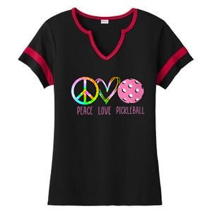 WoM.e.ns Girls Pickleball Shirts Retired Ladies Peace Love Pickleball V-Neck Ladies Halftime Notch Neck Tee