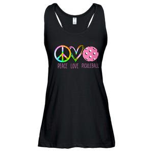 WoM.e.ns Girls Pickleball Shirts Retired Ladies Peace Love Pickleball V-Neck Ladies Essential Flowy Tank