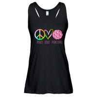 WoM.e.ns Girls Pickleball Shirts Retired Ladies Peace Love Pickleball V-Neck Ladies Essential Flowy Tank