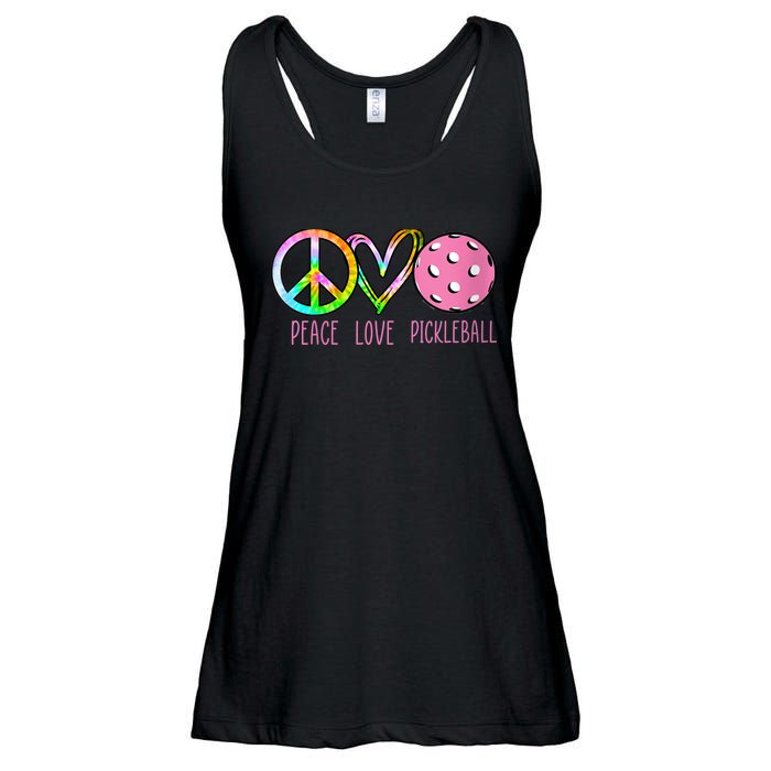 WoM.e.ns Girls Pickleball Shirts Retired Ladies Peace Love Pickleball V-Neck Ladies Essential Flowy Tank