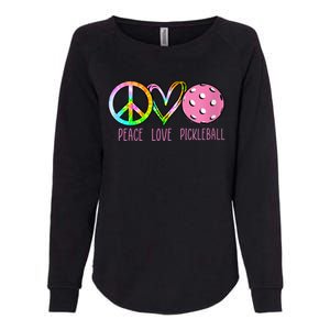 WoM.e.ns Girls Pickleball Shirts Retired Ladies Peace Love Pickleball V-Neck Womens California Wash Sweatshirt