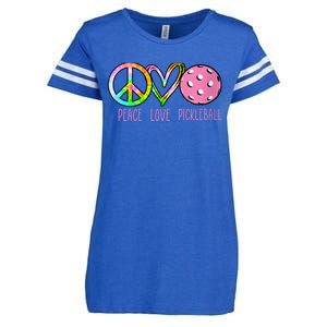 WoM.e.ns Girls Pickleball Shirts Retired Ladies Peace Love Pickleball V-Neck Enza Ladies Jersey Football T-Shirt