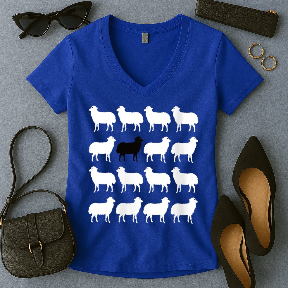 Womens Gift Princess Diana Holiday Black Sheep Gift Funny Sweater Memorabilia Gi Women's V-Neck T-Shirt