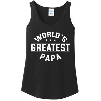 WorldS Greatest Papa FatherS Day Ladies Essential Tank