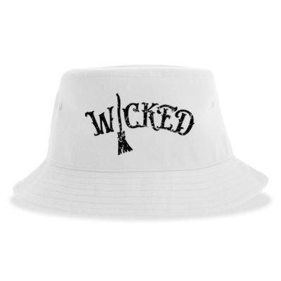 Wicked Graphic Quote Halloween Witchcraft Wiccan Sustainable Bucket Hat