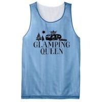 Wo Glamping Queen 5th Wheel Camper RV Camping Vacation Gift V-Neck Mesh Reversible Basketball Jersey Tank