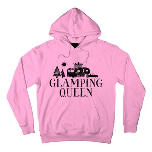 Wo Glamping Queen 5th Wheel Camper RV Camping Vacation Gift V-Neck Hoodie