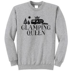 Wo Glamping Queen 5th Wheel Camper RV Camping Vacation Gift V-Neck Sweatshirt