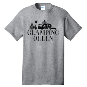 Wo Glamping Queen 5th Wheel Camper RV Camping Vacation Gift V-Neck Tall T-Shirt