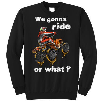 We Gonna Ride Or What Fun Gift ATV Four Wheeler Quad Bike Sweatshirt