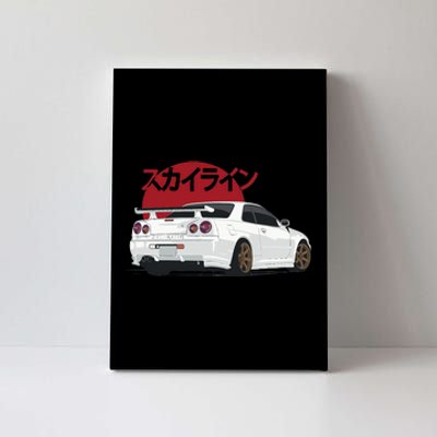 White Gt R 34 JDM Skyline Canvas