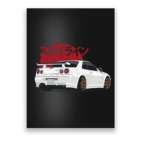 White Gt R 34 JDM Skyline Poster