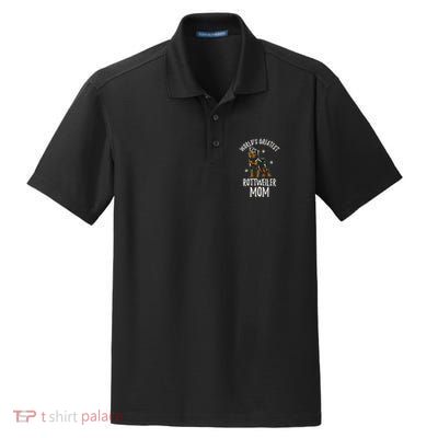 World's Greatest Rottweiler Mom Funny Rottie Mama Dog Lover Great Gift Dry Zone Grid Polo