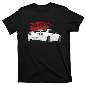 White Gt R 34 JDM Skyline T-Shirt