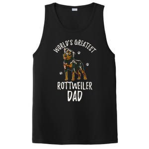 Worlds Greatest Rottweiler Dad Funny Rottie Papa Dog Lover Cute Gift PosiCharge Competitor Tank