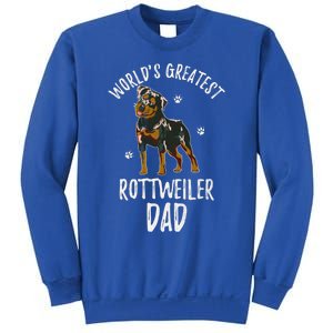 Worlds Greatest Rottweiler Dad Funny Rottie Papa Dog Lover Cute Gift Sweatshirt