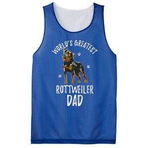 Worlds Greatest Rottweiler Dad Funny Rottie Papa Dog Lover Cute Gift Mesh Reversible Basketball Jersey Tank