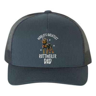 Worlds Greatest Rottweiler Dad Funny Rottie Papa Dog Lover Cute Gift Yupoong Adult 5-Panel Trucker Hat