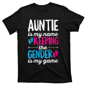 Wo Gender Reveal Quote for a Keeper of the Gender Auntie V-Neck T-Shirt