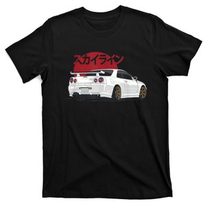 White Gt R 34 Jdm Skyline T-Shirt