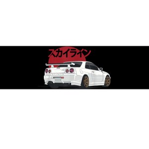 White Gt R 34 Jdm Skyline Bumper Sticker