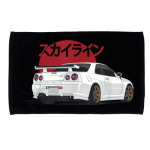 White Gt R 34 Jdm Skyline Microfiber Hand Towel