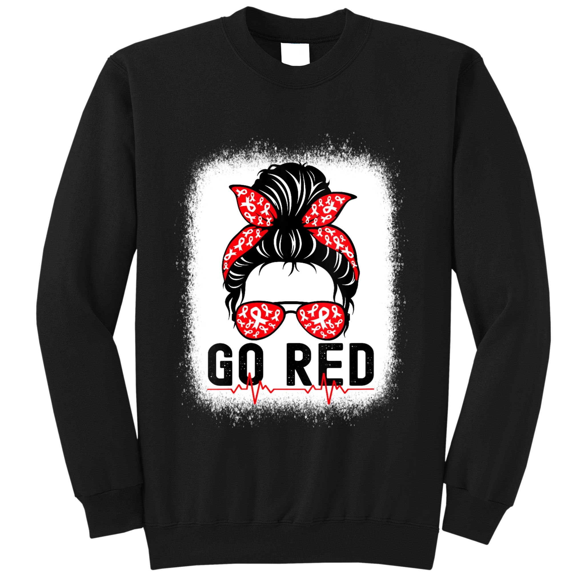 Womens Go Red American Heart Health Month Awareness In February Sweatshirt