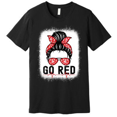 Womens Go Red American Heart Health Month Awareness In February Premium T-Shirt