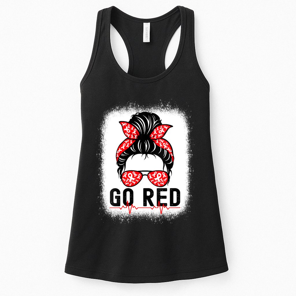 Womens Go Red American Heart Health Month Awareness In February Womens Tank Top