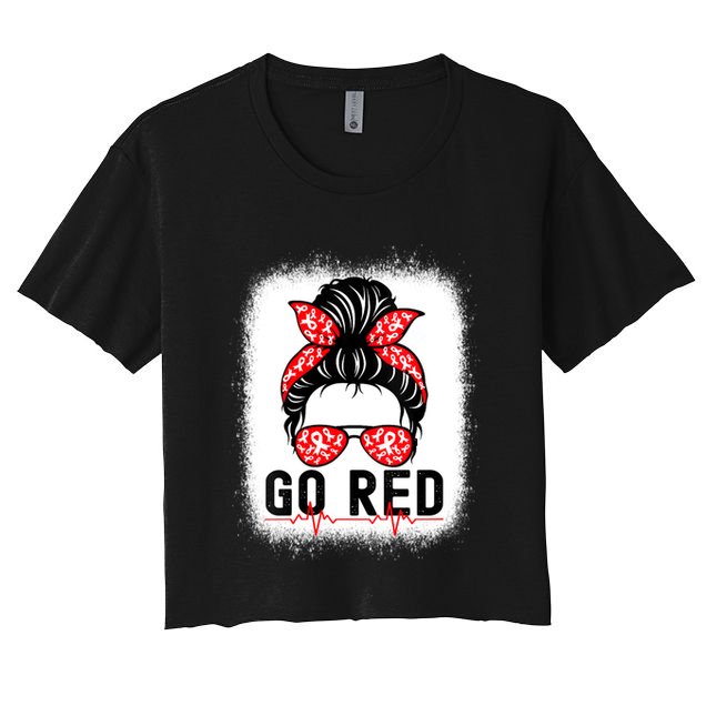 Womens Go Red American Heart Health Month Awareness In February Crop Top