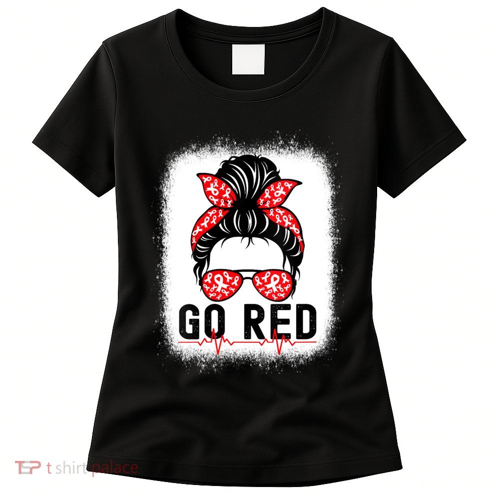 Womens Go Red American Heart Health Month Awareness In February Womens T-Shirt