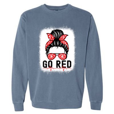 Womens Go Red American Heart Health Month Awareness In February Garment-Dyed Sweatshirt