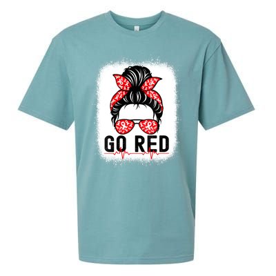 Womens Go Red American Heart Health Month Awareness In February Sueded Cloud Jersey T-Shirt