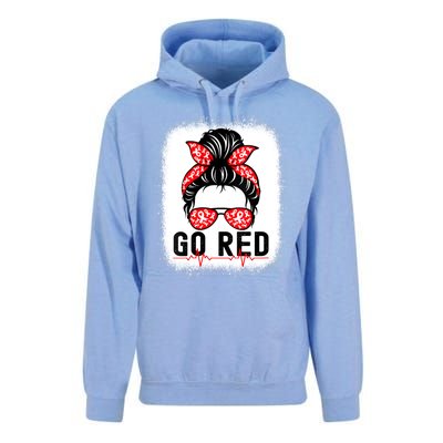 Womens Go Red American Heart Health Month Awareness In February Unisex Surf Hoodie