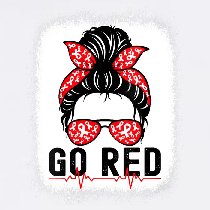 Womens Go Red American Heart Health Month Awareness In February Garment-Dyed Sweatshirt
