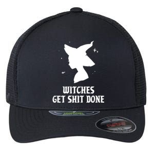 Witches Get Shit Done Funny Spooky Vibes Halloween Costume Meaningful Gift Flexfit Unipanel Trucker Cap