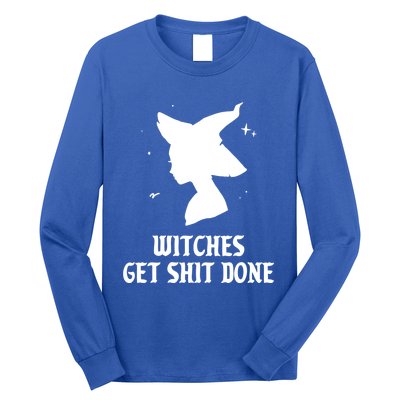 Witches Get Shit Done Funny Spooky Vibes Halloween Costume Meaningful Gift Long Sleeve Shirt