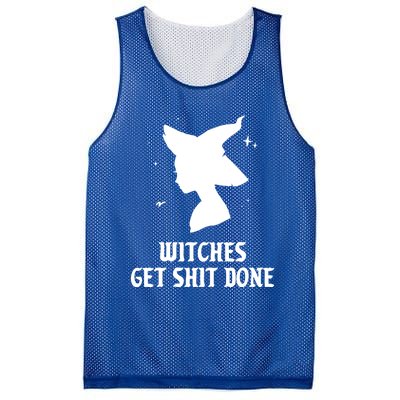 Witches Get Shit Done Funny Spooky Vibes Halloween Costume Meaningful Gift Mesh Reversible Basketball Jersey Tank