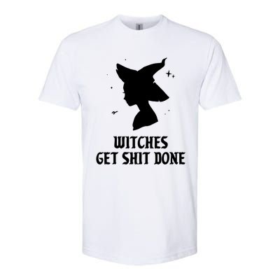 Witches Get Shit Done Funny Spooky Vibes Halloween Costume Meaningful Gift Softstyle CVC T-Shirt